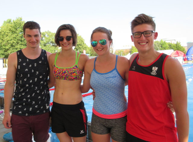 v. l. n. r.: Benedikt Schachtner, Franziska Ruttenstock, Madita Untersberger und Patrik Lenzeder