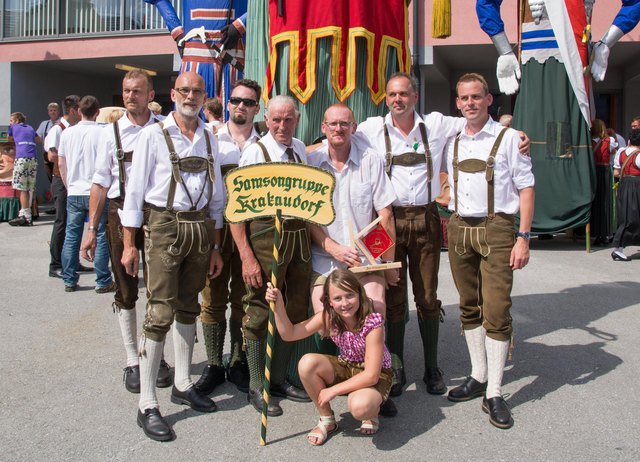 Die Samsongruppe Krakaudorf war Gastgeber beim Jubliäumsfest.