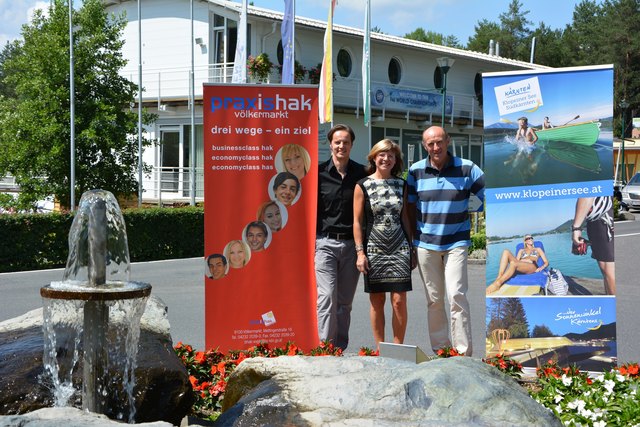 Hak-Direktorin Michaela Graßler mit Andreas Kristan (li.) und Max Petritsch vom Tourismusverband | Foto: KK