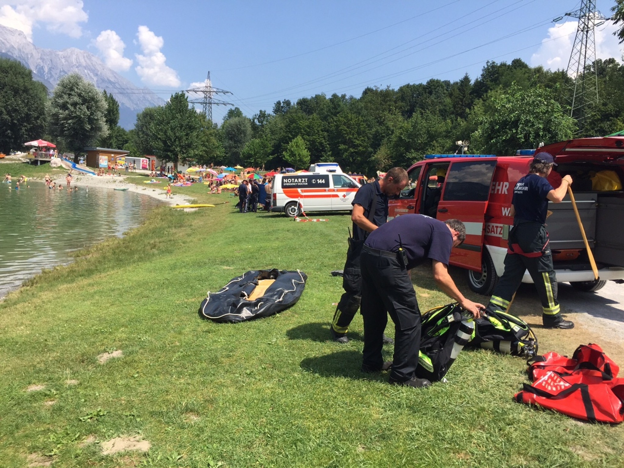 Badeunfall am Baggersee - Innsbruck