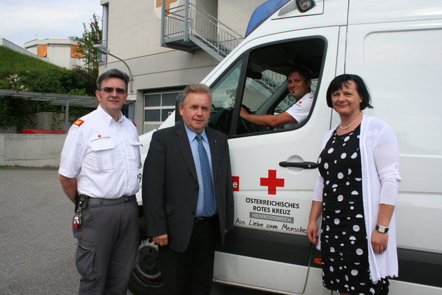 Bezirkstellengeschäftsführer Manfred Ehrgott, LAbg. Franz Mold, Martin Hanny und Bezirksstellenleiterin Andrea Wiesmüller (v.l.). | Foto: privat