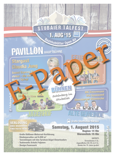 Die Festzeitung zum Stubaier Talfest hier digital zum Nachblättern.
