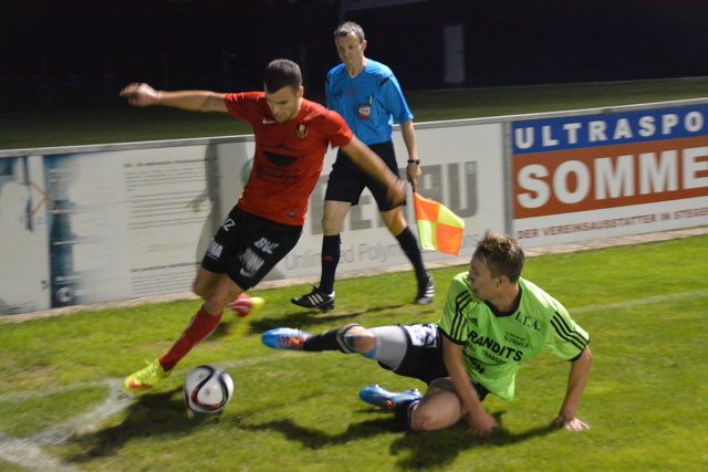 Harte Zweikämpfe: Dragan Markic gegen Andreas Müllner