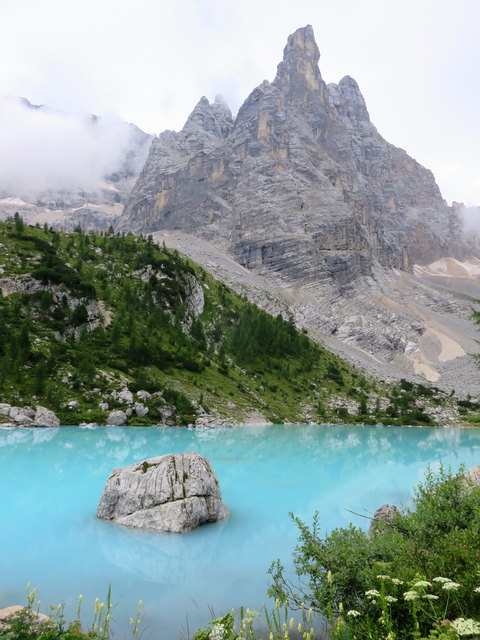der Sorapiss mit seinem Gletschersee