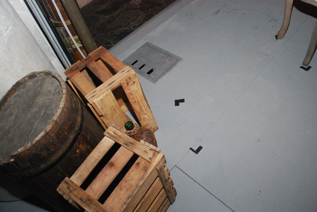 Markierungen am Bühnenboden helfen, die richtige Position zu finden