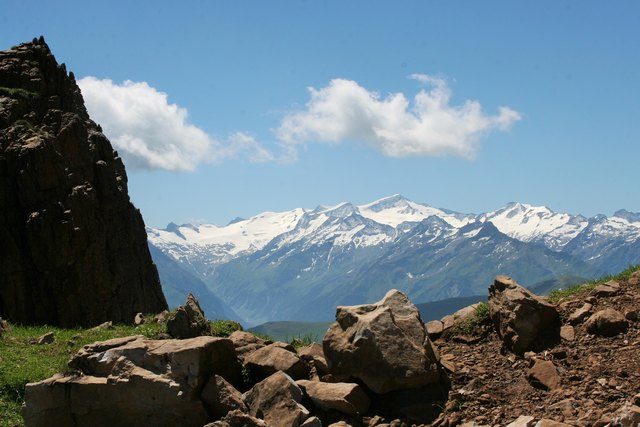 Die Hohen Tauern mit der Venedigergruppe von Norden, Bereich Großer Rettenstein