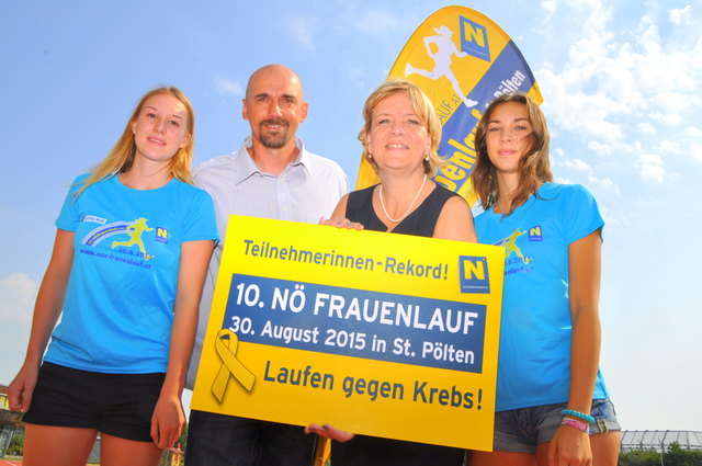 Landesrätin Barbara Schwarz und Organisator Christian Kohl freuen sich auf den NÖ Frauenlauf am 30. August 2015.