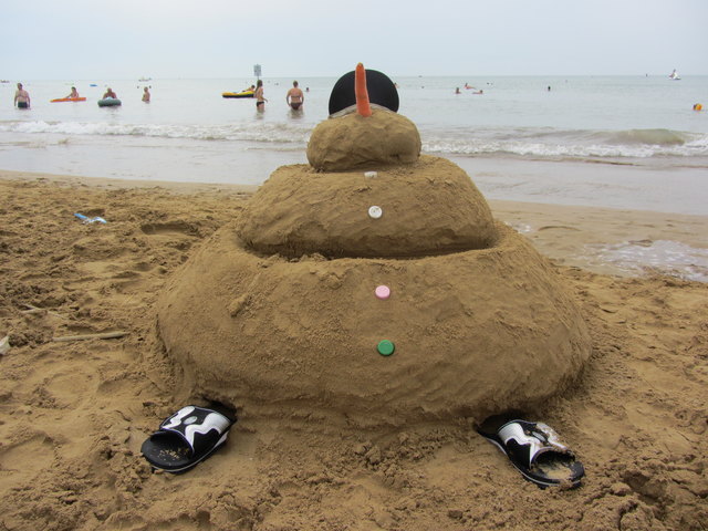. schmelzender Schneemann .