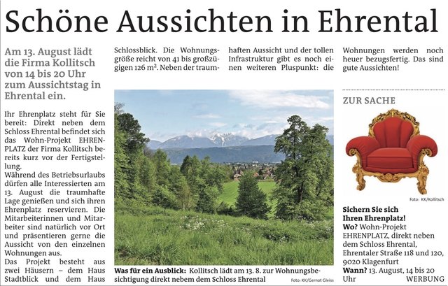 Kollitsch lädt zum Aussichtstag in Ehrental