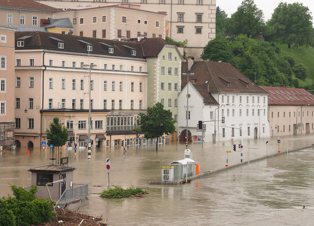 2013 stand die Linzer Innenstadt unter Wasser.