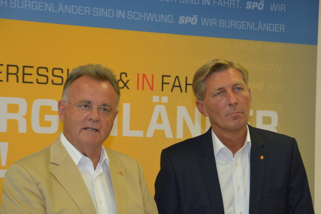 LH Hans Niessl und der neue Landesgeschäftsführer der SPÖ Burgenland, Helmut Schuster.