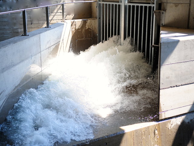 Die sechs Pumpen haben zusammen eine Förderkapazität von 9.000 Litern Wasser pro Sekunde!