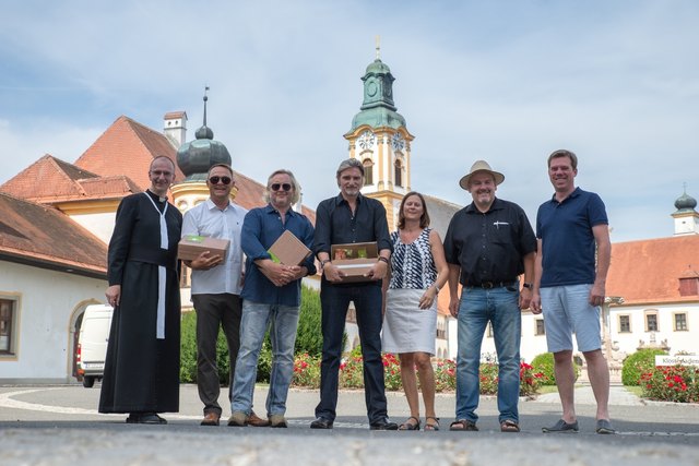 Gerhard Eichinger, Gerald Hartl, Gregor Sebrg, Sefan Jürgens, Andrea Eckerstorfer, Bgm. Bernhard Öttl, Hannes Gadermair | Foto: Innviertel Tourismus/Bilderfischer