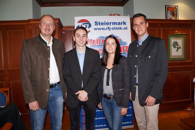 Markus Leinfellner, Bernhard Dohr, Liane Moitzi und Stefan Hermann in Voitsberg