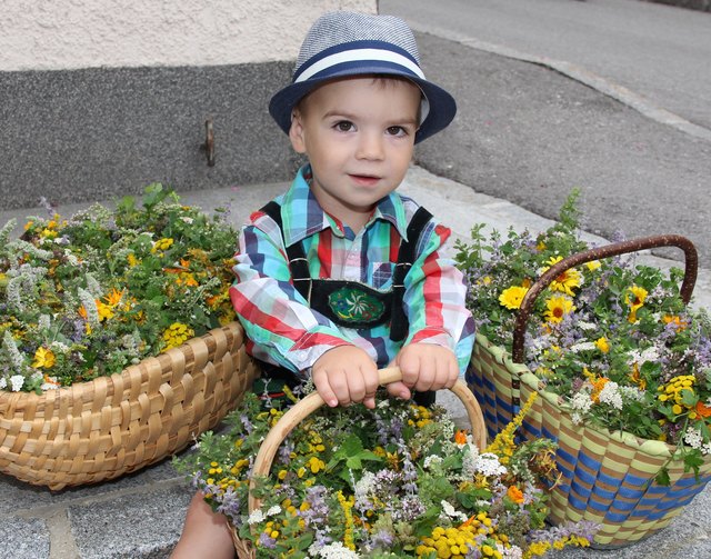 Auch der kleine Maximilian mag duftende Kräuter.
