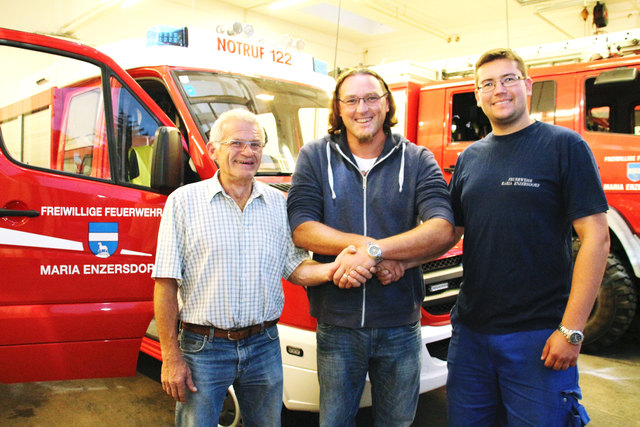 Kommandant HBI Wolfgang Deringer, BSB Herbert Wimmer, KommandantStv. BI Girts Hartmanis | Foto: OLM Florian Zeilinger