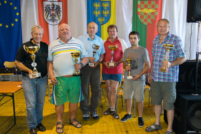 von links: Josef Bischinger, Franz Spitaler, Karl Schleinzer sen, Herbert Mang, Thomas Kurzreiter und Robert Gerhart
