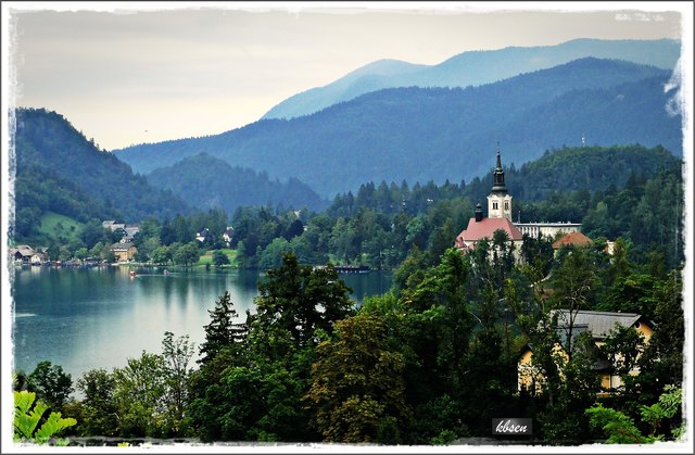 Bled Kirche am See Marienkirche auf der Bleder Insel