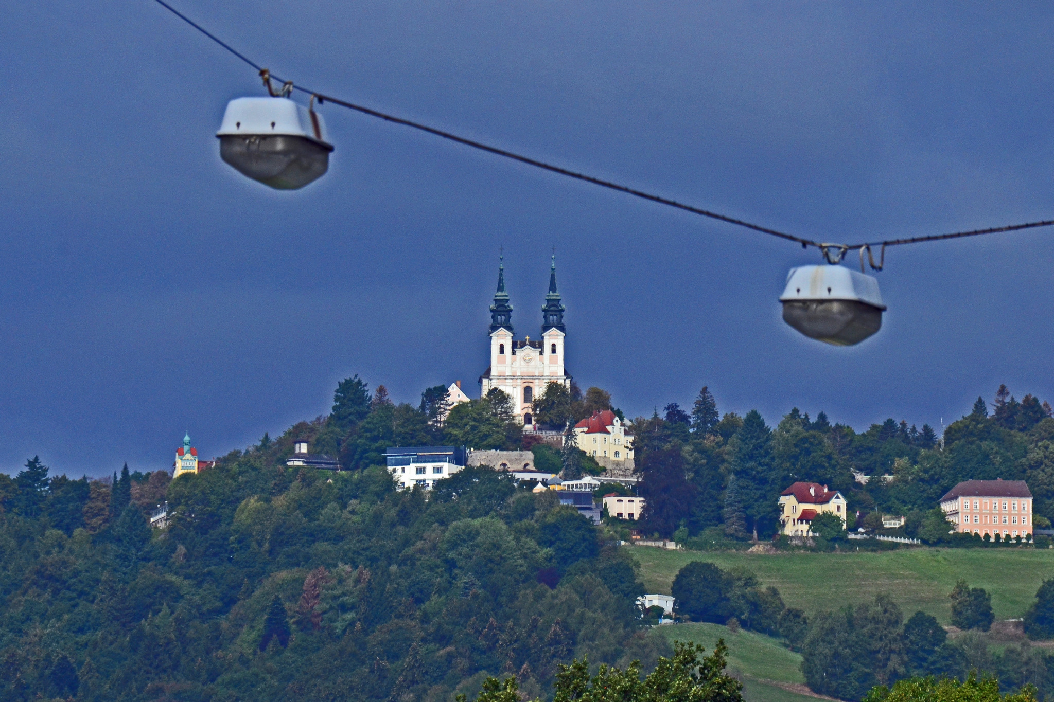 Postlinberg View der Pöstlingberg, schön beleuchtet - Linz