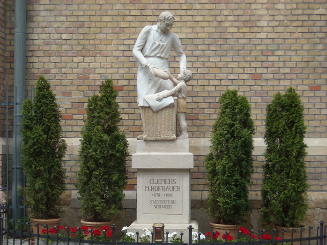 Klemens Maria Hofbauer-Denkmal vor der Marienkirche in Wien-Hernals, Klemens Maria Hofbauer-Platz