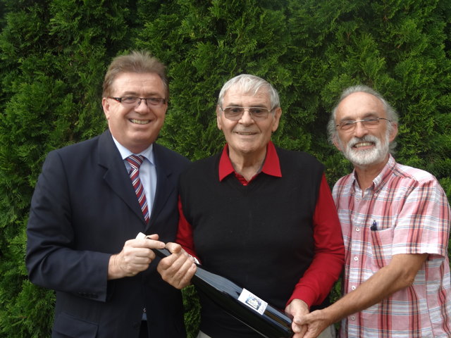 Foto Werner Schöll von links: Werner Schöll, Guido Salvadori und Günther Pauer.