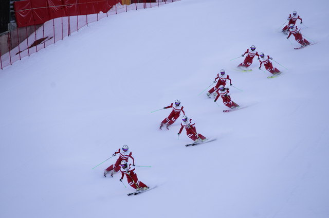 Die besten Skilehrer Österreichs zeigten als Demoteam ihr beeindruckendes Können auf der Piste. | Foto: Interski Kongress