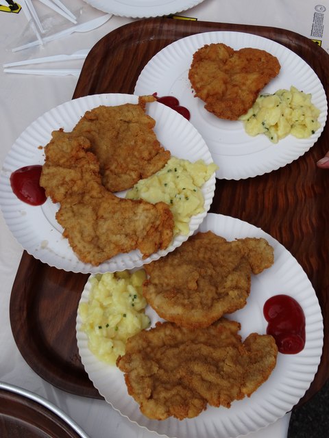 Die köstlichen Wiener Schnitzel...