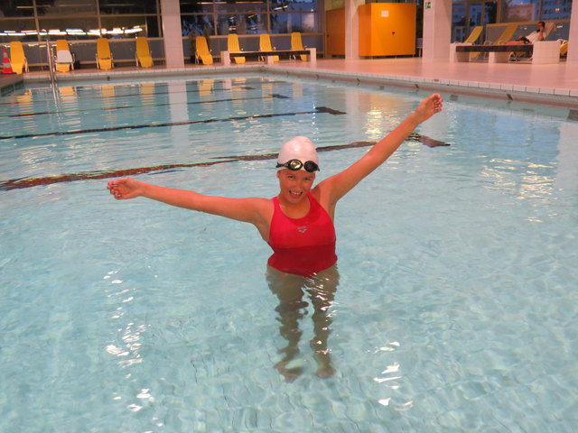 Die aktive Janina hat mit dem Schwimmsport bereits neun Staatsmeistertitel eingeholt.