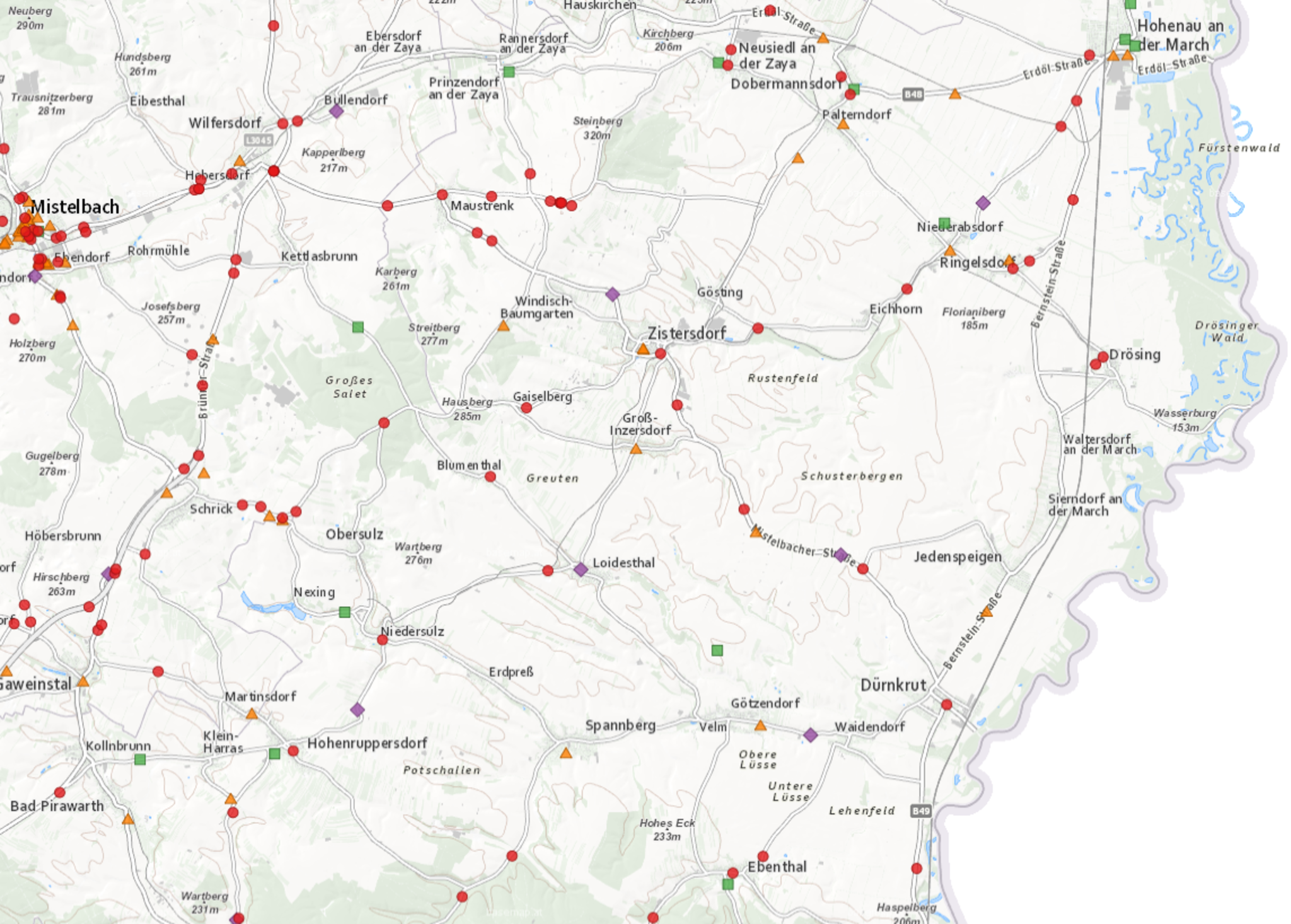Bezirk Gänserndorf Die gefährlichsten Straßen Gänserndorf