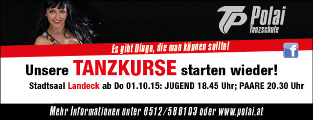 Tanzkurse im Stadtssal Landeck starten am Donnerstag 01.10.2015