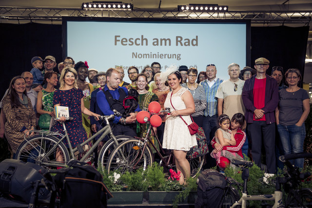 Teilnehmer der Aktion "Fesch am Rad". | Foto: by sahlia