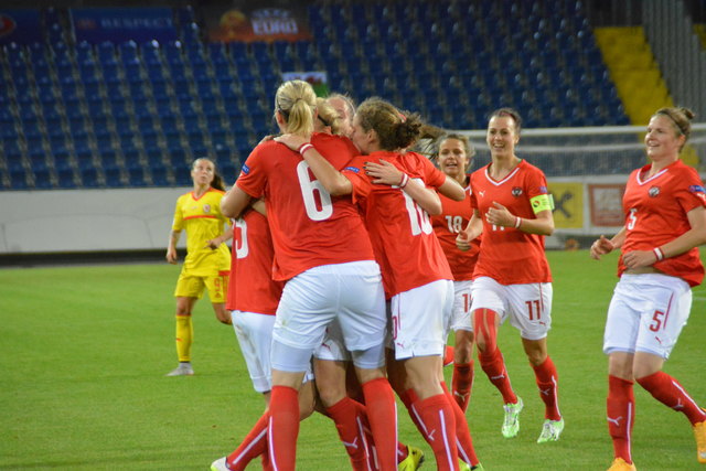 Österreichs Frauenfussballnationalteam durfte dreimal jubeln