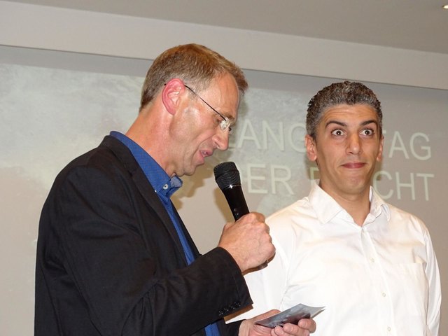 Überrascht von den verbalen Lorbeeren: Tamer Henedy aus Ägypten, unentbehrlicher Vermittler zwischen den (Sprach-) Kulturen des Orients und des Waldviertels.