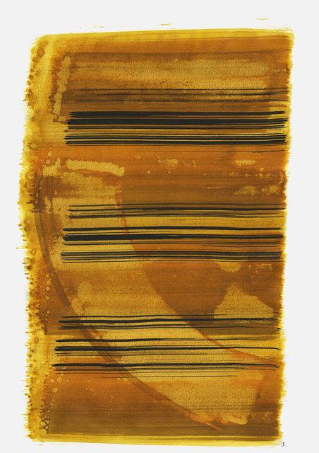 "Aufschrei 11:55 Uhr", 2015, Tusche auf Papier, 48 x 36cm, copyright: Konstanze Sailer