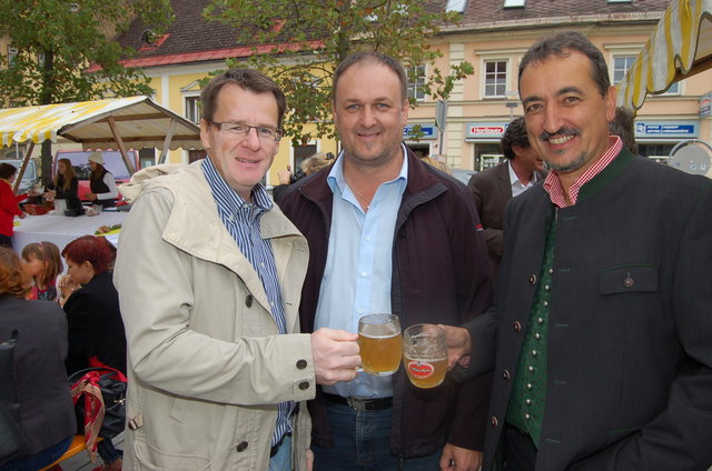 SPÖ-Abordnung zu Besuch: Peter Wedenig, Paul Wernig und Theodor Wedenig (von links)