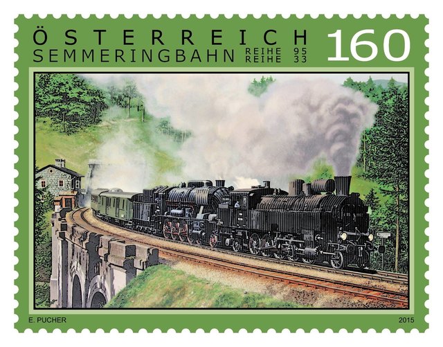 Diese besondere Semmeringbahn-Briefmarke ist am 3. Oktober erhältlich.