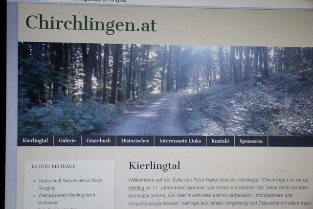 Chirchlingen.at von Peter Havel soll Informationen zu Kierling und dem gesamten Kierlingtal bereitstellen.