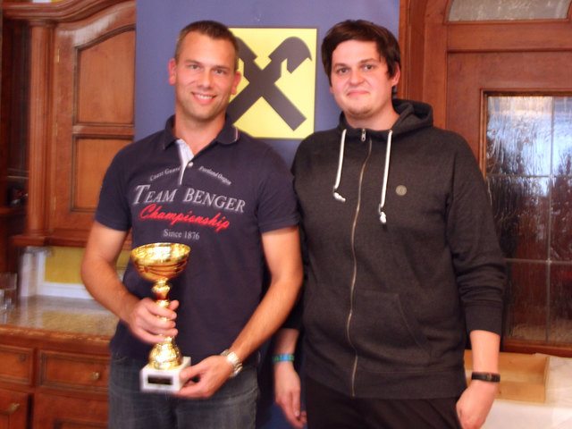 Lenzinger Marktmeister 2015 - v. l. n. r.: Norbert Wimmer, Sportausschuss Mitglied Julian Sturzlbauer