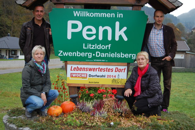 Vier von zwölf Mitgliedern der Aktivgruppe Penk: Richard Steindl, Stefan Schupfer, Angelika Steindl und Rosi Egger