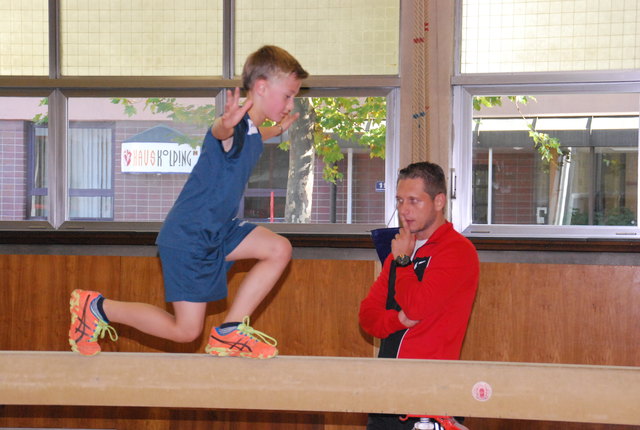 Nino Brunner beim Training in der Halle