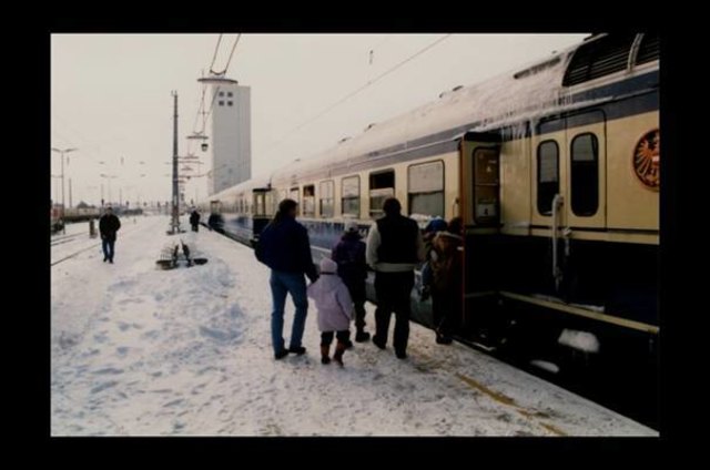 Christkindlzug auf dem Retzer Bahnhof
