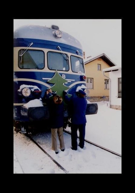 Christkindlzug auf dem Retzer Bahnhof