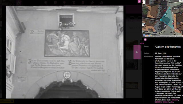 In der Topothek Traismauer kann der "Zeit im Bild" - Beitrag angesehen werden. | Foto: Screenshot: Topothek Traismauer