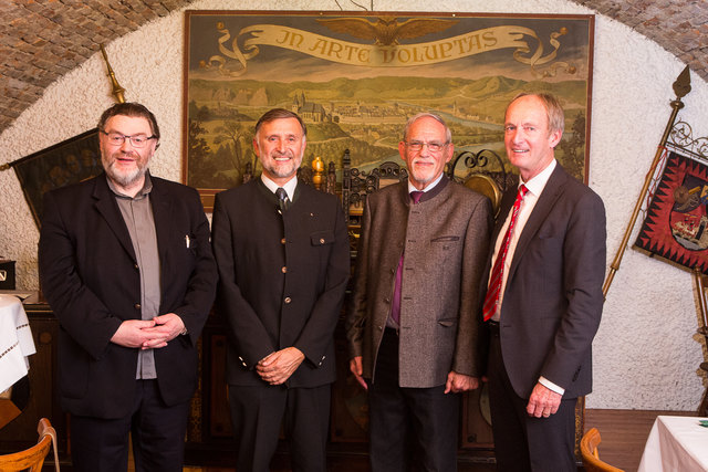 Helmut Kritzinger, Martin Gschwandtner, Obmann Friedrich Grunder und Herbert Brunsteiner (v.l.).
