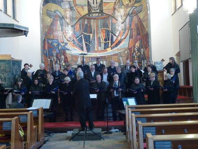 Probe vor dem Konzert in der Pfarrkirche Wieselburg