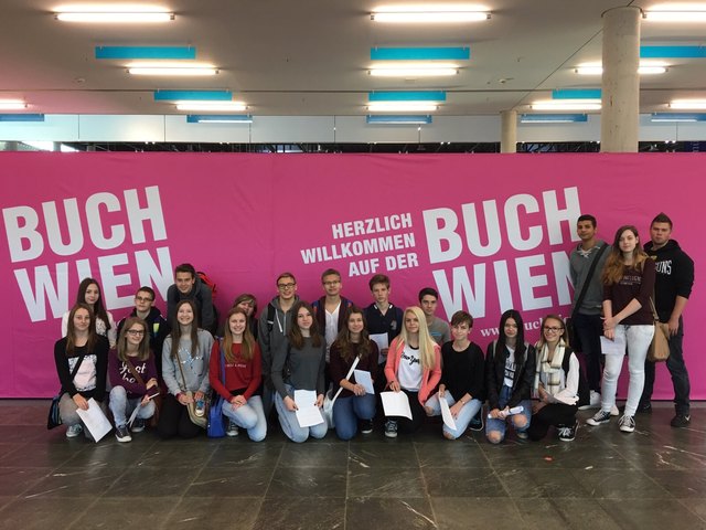 Die Klasse 1CK auf der Wiener Buchmesse