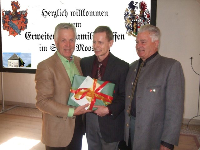 v.l.n.r.: Bgm. Herbert Gaggl, Helmut Hardt-Stremayr, OSR Dieter Hardt-Stremayr