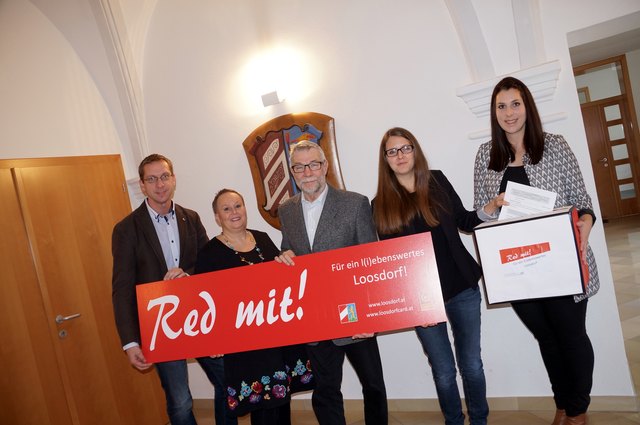 Christian Bugl, Marion Plank, Josef Jahrmann, Julia Grall und Petra Schwarz wollen, dass die Loosdorfer mitreden.