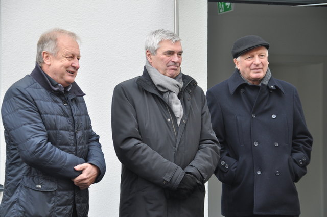 Erfreut: Alois Oberegger, Wolfram Sacherer und Rudolf Hakel.