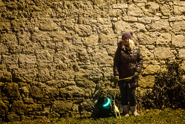 Und hier in Farbe. Die Struktur der alten Mauer passt zwar nicht zum Motiv. Meint die Gattin. Aber mir gefallen alle Drei